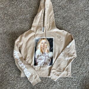 Britney Spears Cropped Graphic Hoodie